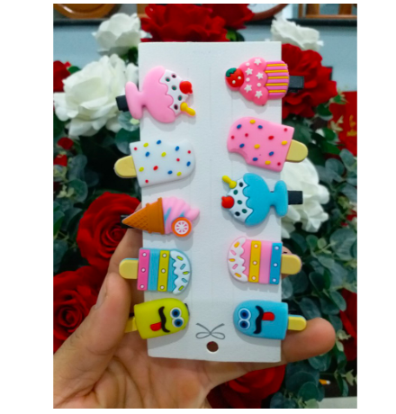 Set 10 kẹp mái đáng yêu cho trẻ em - Kẹp mái trẻ em - Cặp tóc trẻ em