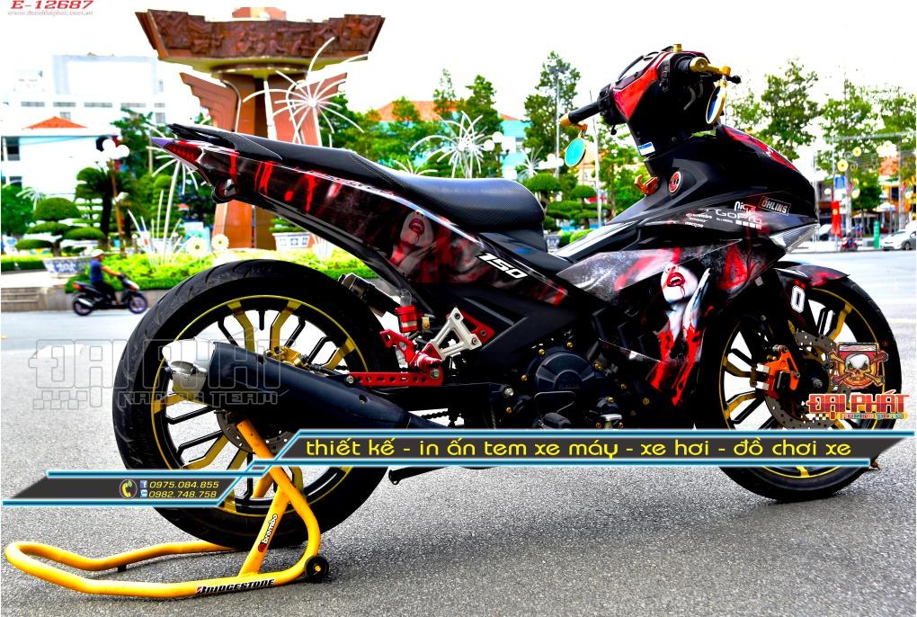 Tem trùm exciter 150 đỏ đen cực ngầu