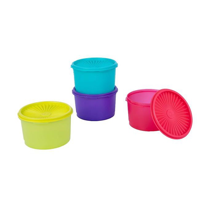Bộ hộp bảo quản thực phẩm midi deco 4 hộp tupperware chính hãng