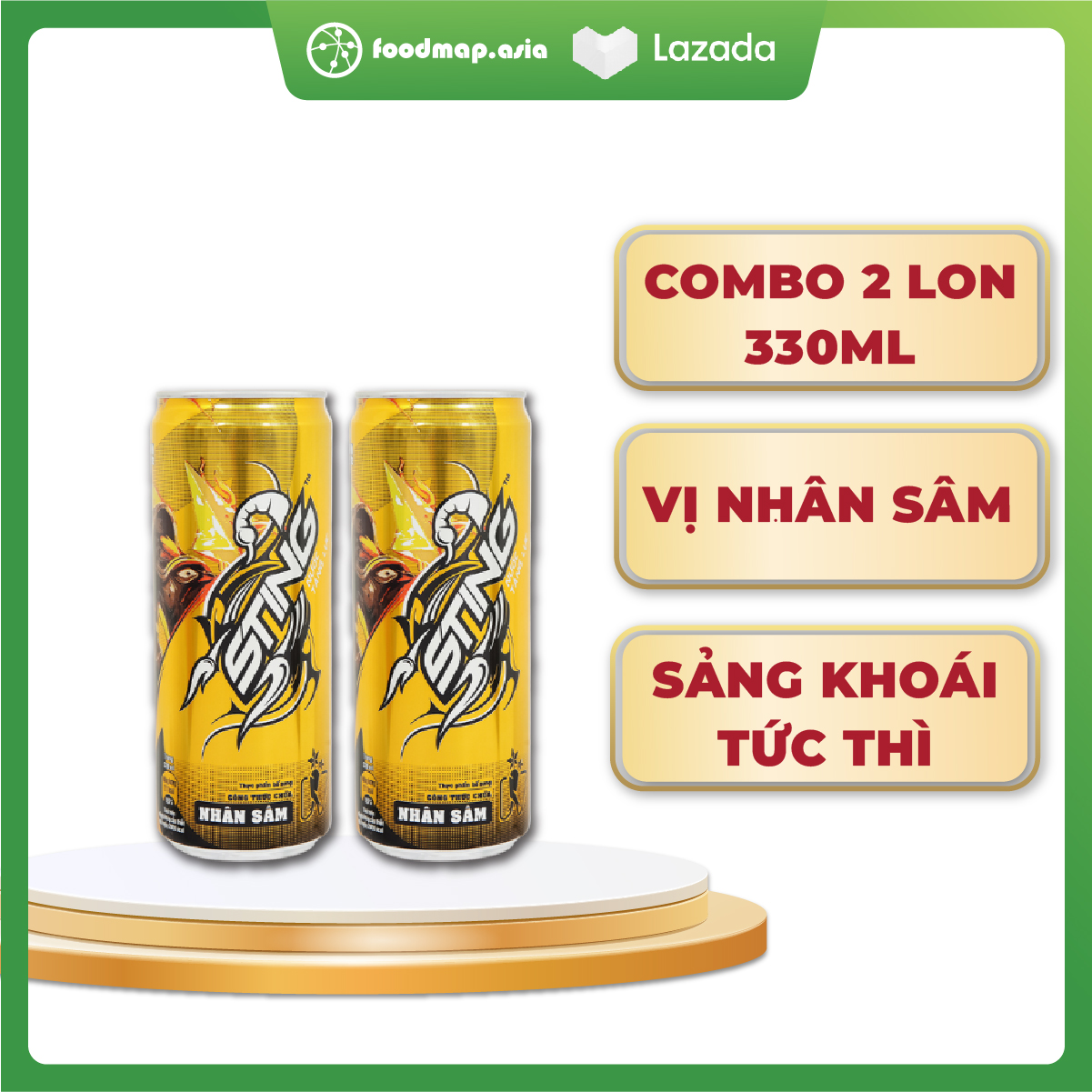 Nước tăng lực sting gold - lon 330ml
