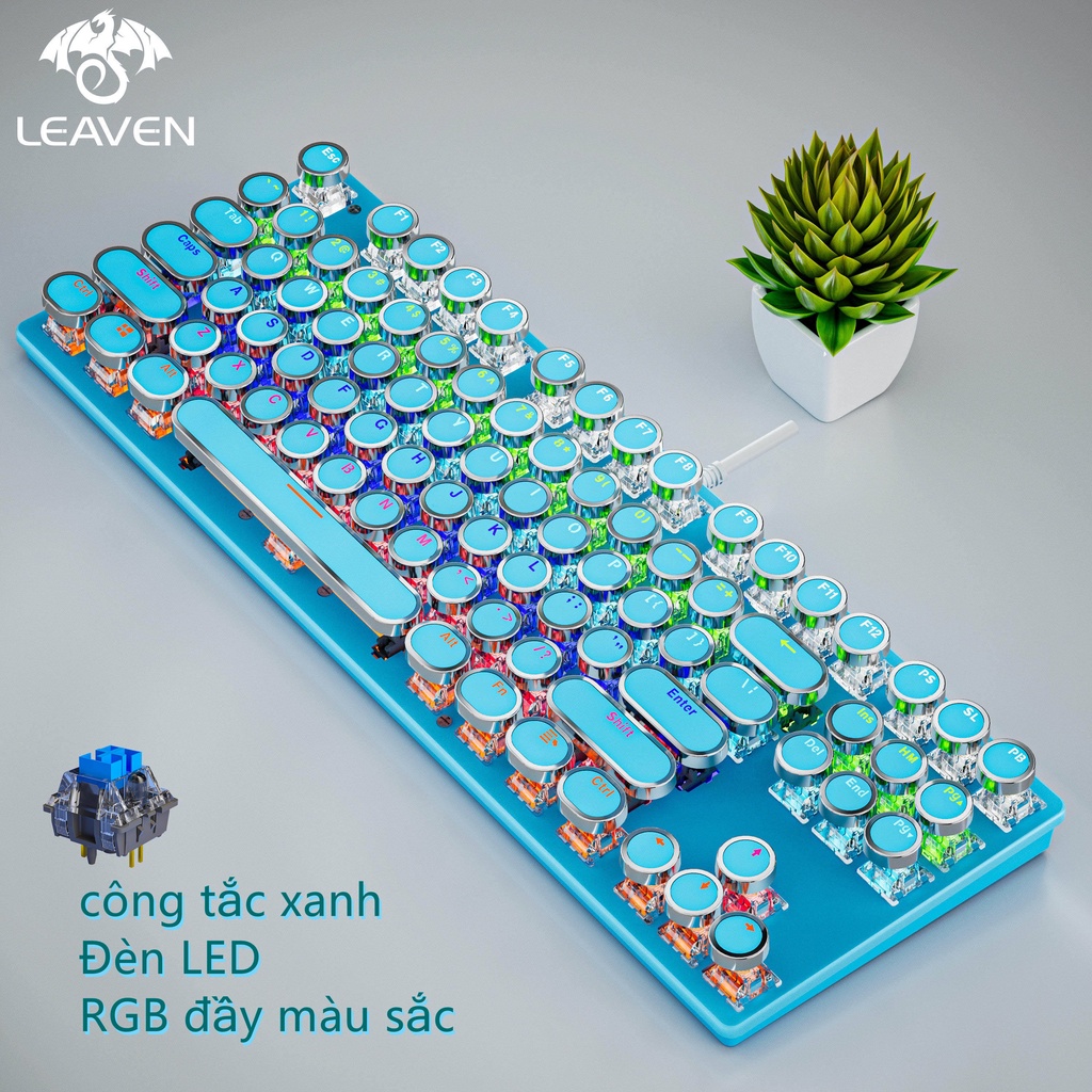 Bàn phím cơ rgb led K550 LEAVEN Giao hàng 24 giờ 87 phím Bàn phím máy tính