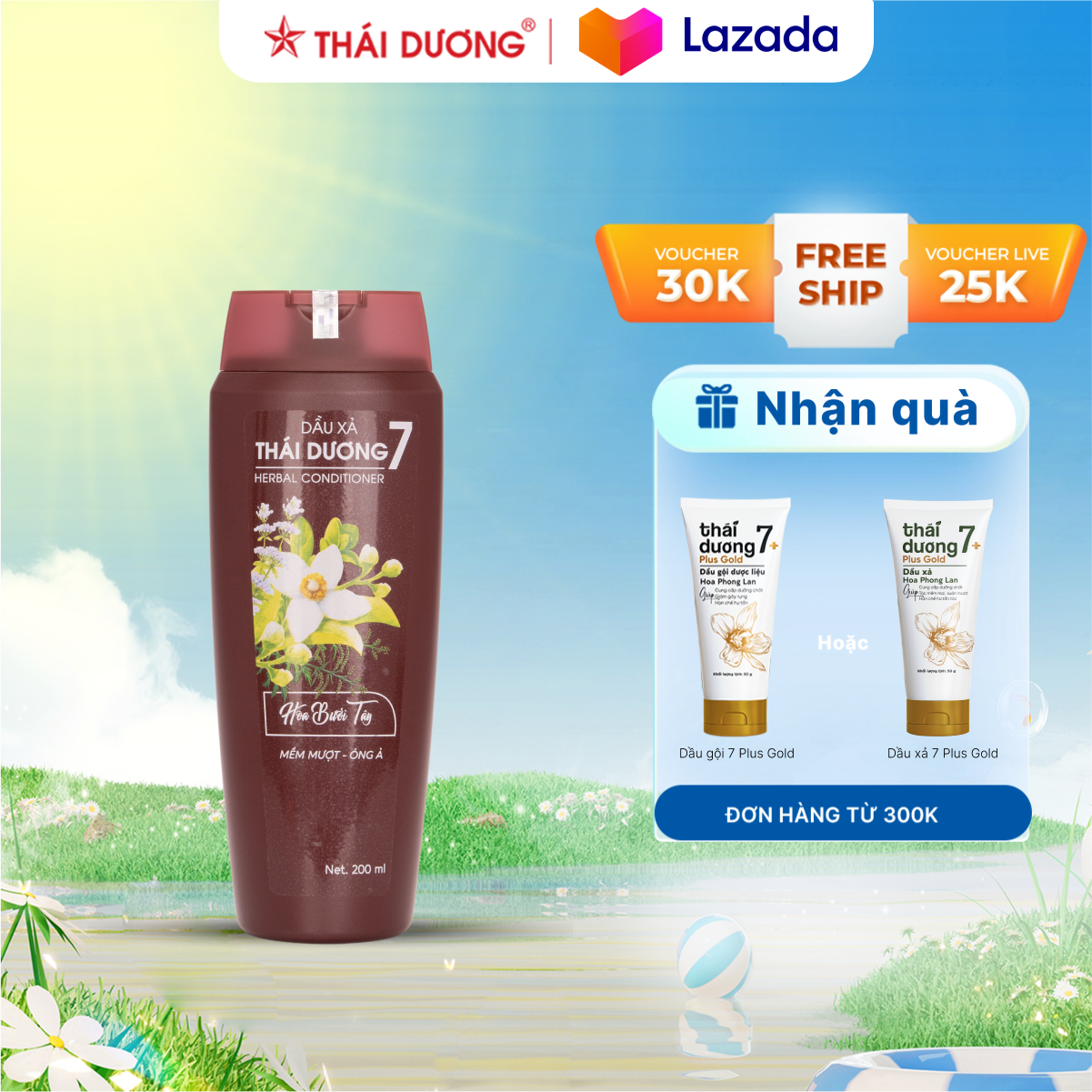 Dầu xả dược liệu Thái Dương 7 ( 200ml/ Gold 300ml) - Sao Thái Dương 200ml