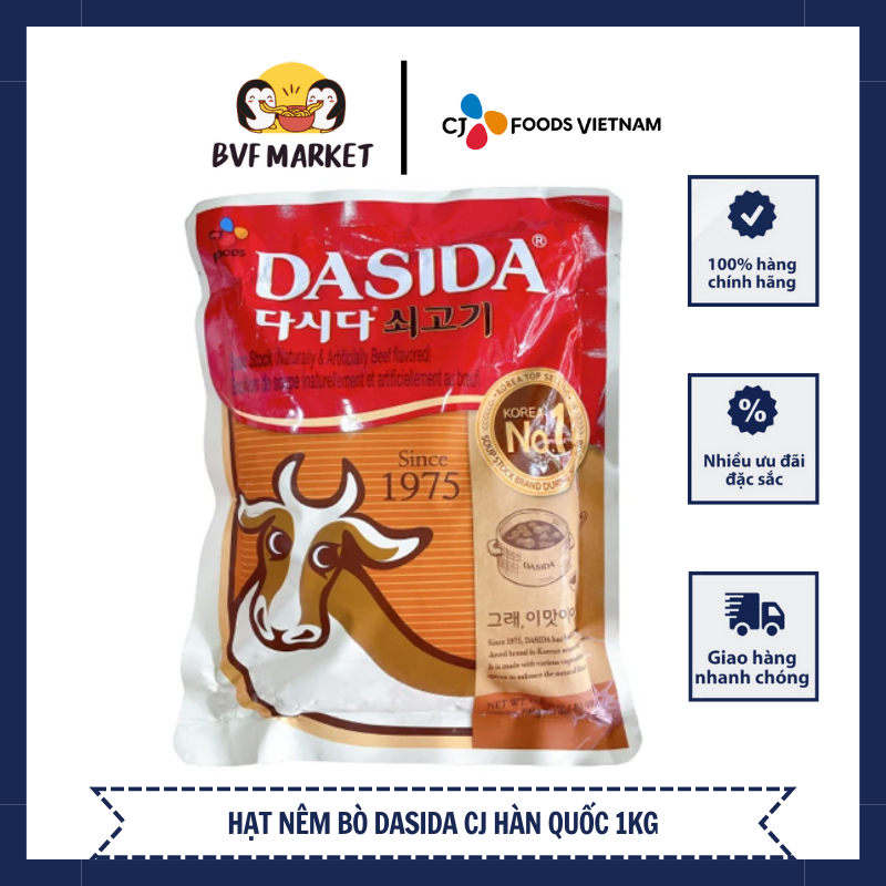 Hạt nêm vị bò Dasida nhập khẩu Hàn Quốc 1Kg dành cho nhà hàng