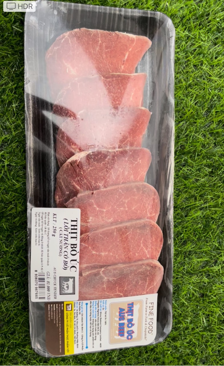 Lõi Thăn Cổ Bò Úc cắt nướng - 250 gram
