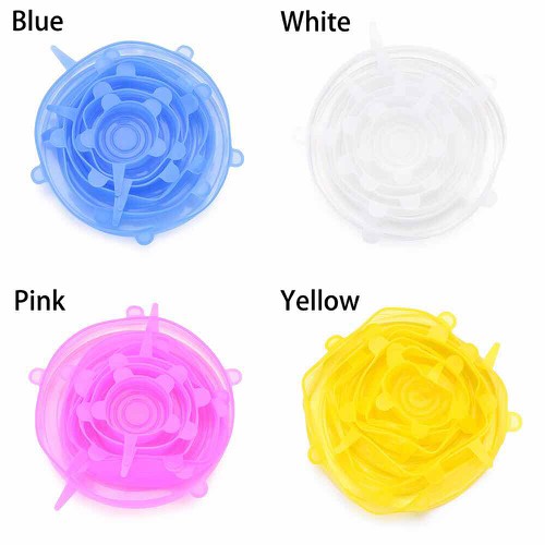 Miếng silicon bọc nắp tô chén bảo quản thực phẩm giao màu ngẫu nhiên