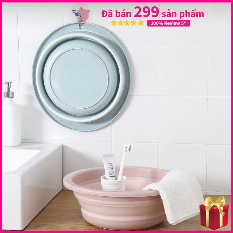 Chậu Silicon gấp gọn, chậu rửa mặt gấp gọn- GD255