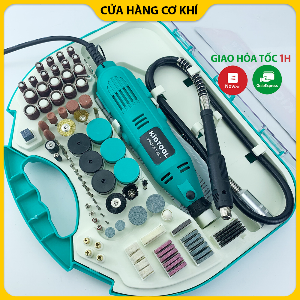 Bộ Máy Khoan Mài khuôn Khắc mini Đa Năng KIOTOOL 100 chi tiết180W 6 tốc độ