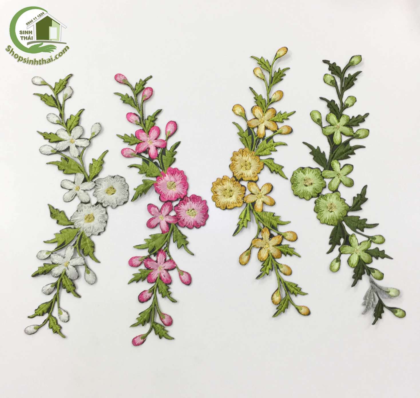 [HCM]Miếng Dán Ủi Quần Áo Dây Hoa Lá Thêu - Hoa Ngẫu Nhiên - Được Chọn Màu