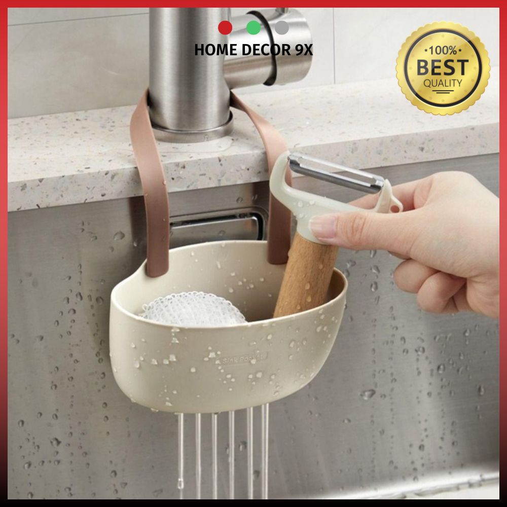 Giỏ đựng rẻ rửa bát, giỏ treo bồn rửa bát đa năng có rãnh thoát nước hàng loại 1