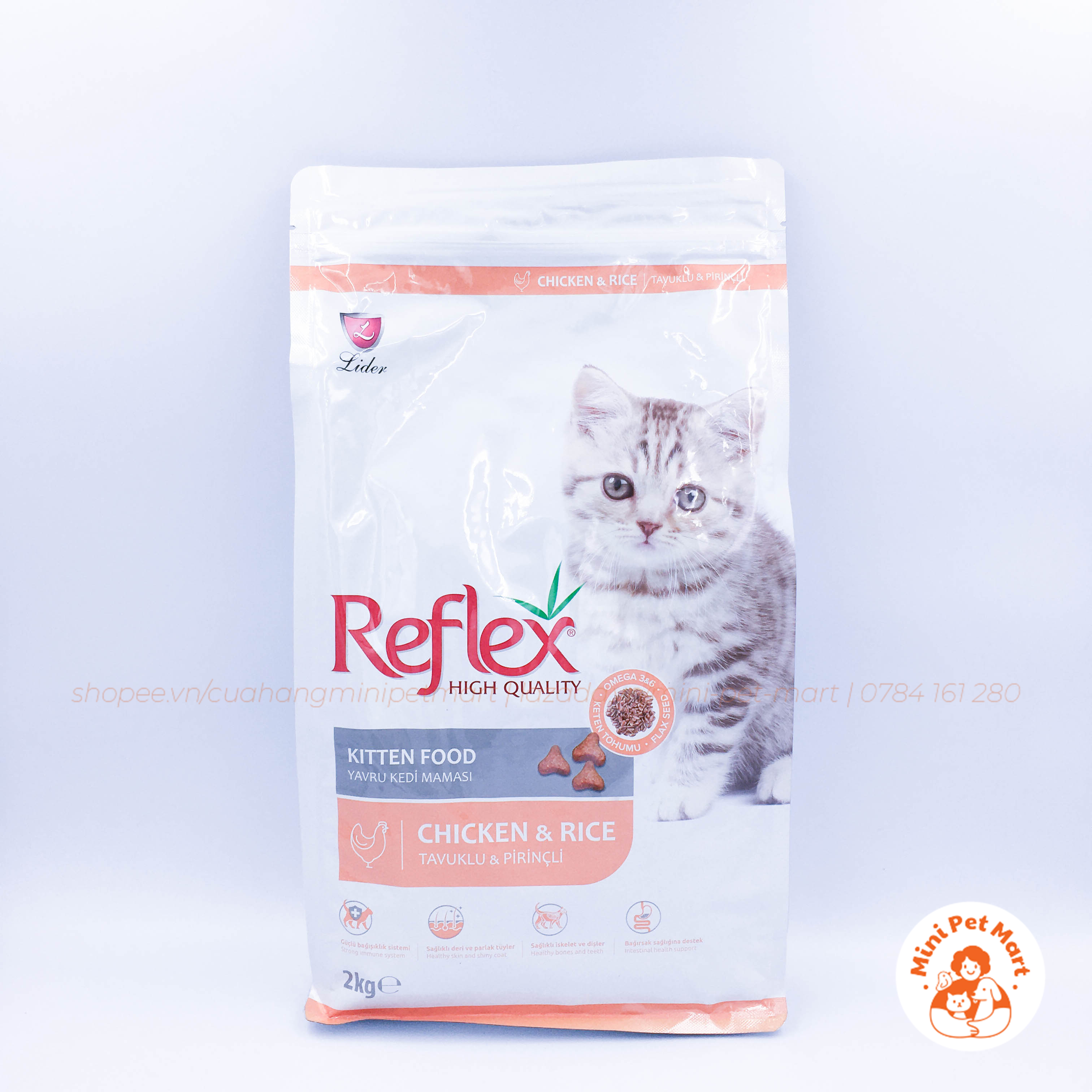 Thức ăn cho mèo con reflex high quality 2kg - vị thịt gà