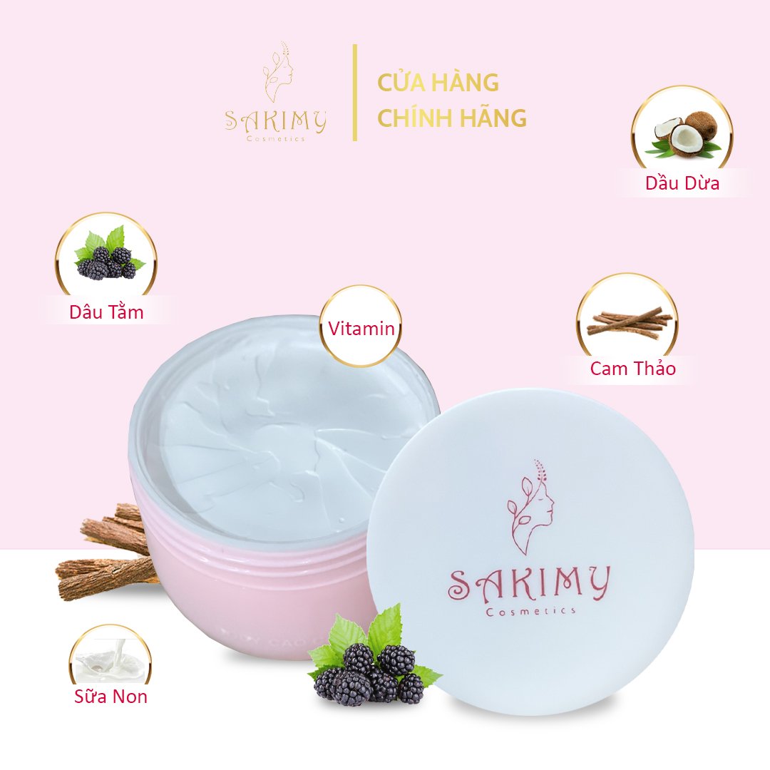 Combo Sỉ 10 Hủ Kem Dưỡng Trắng Da Body SAKIMY 100gr Kèm 10 Serum Kích Trắng Sakimy