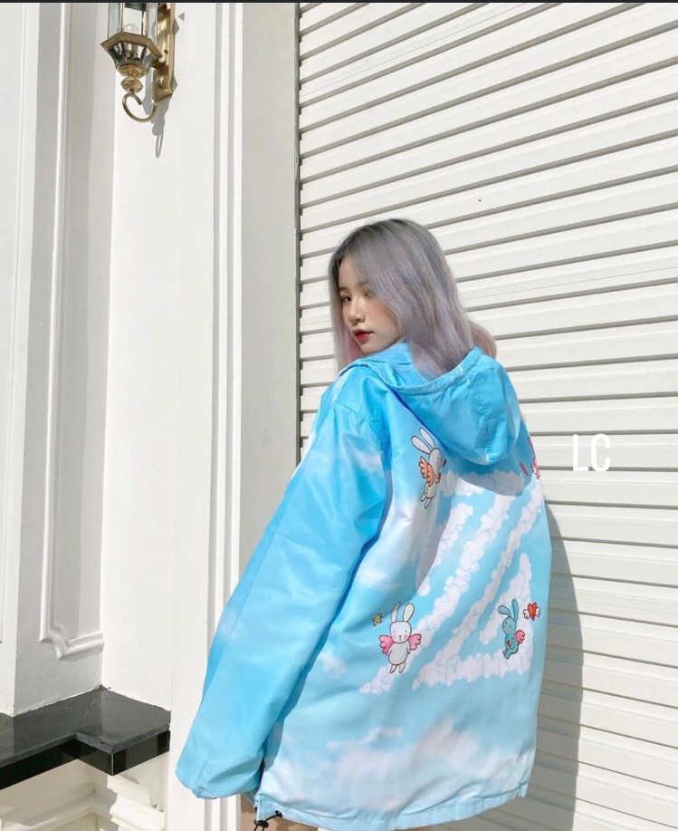Áo khoác nữ, áo gió form rộng unisex