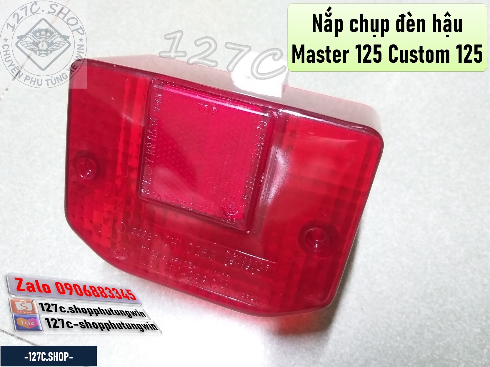 Nắp chụp đèn hậu master 125 custom 125
