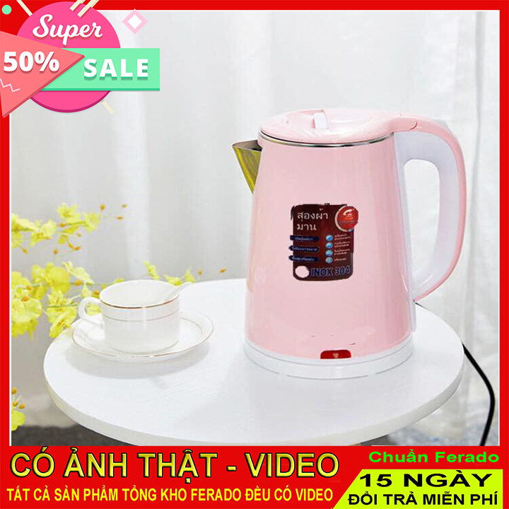 Ấm siêu tốc jip lai 618 thái lan 2.5 lít, thép không rỉ