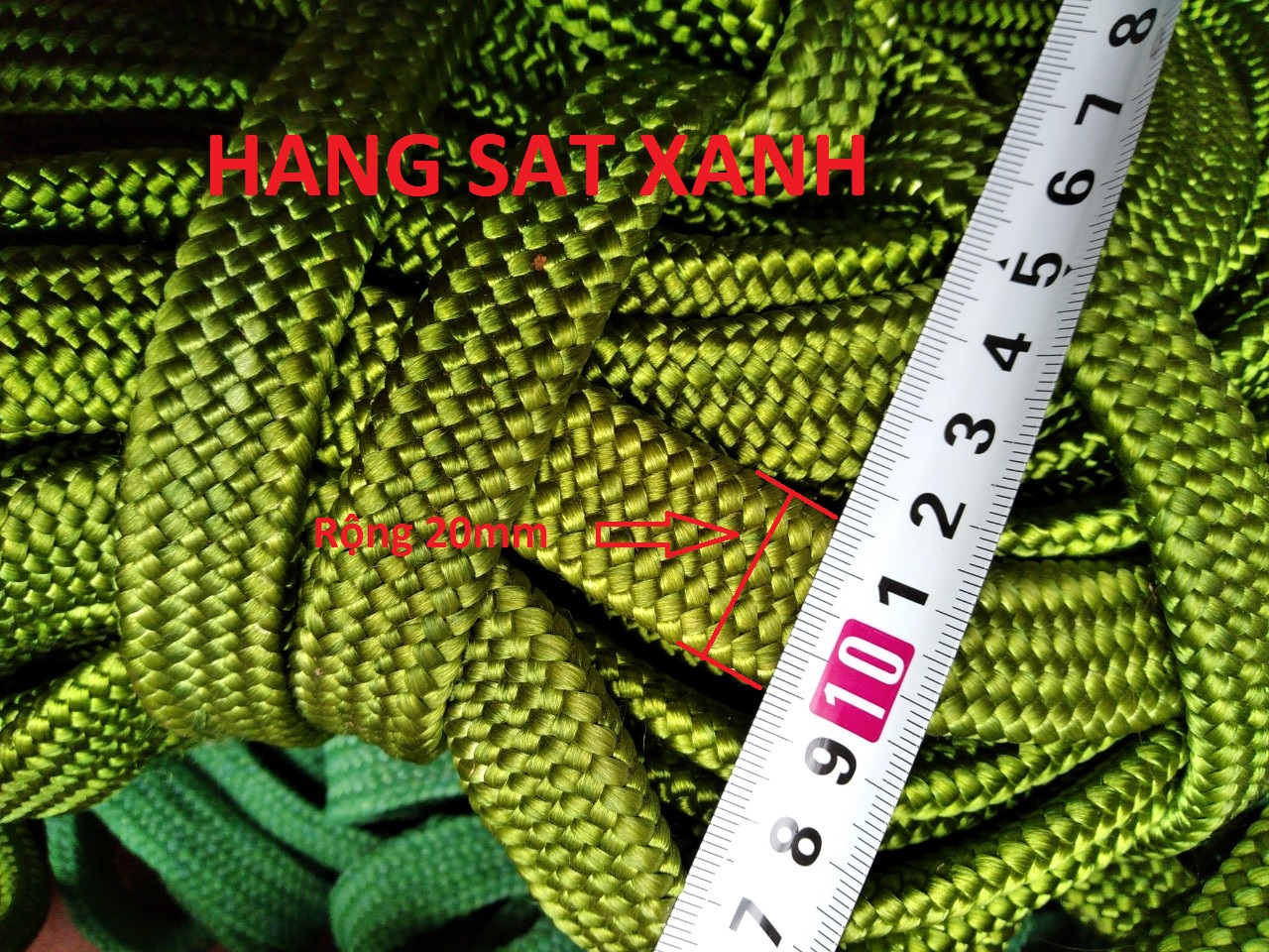 5 mét Dây Dù dẹt chịu tải, Dây dù bóng Sài Gòn Hàng xịn cầm nặng tay bản rộng 2cm