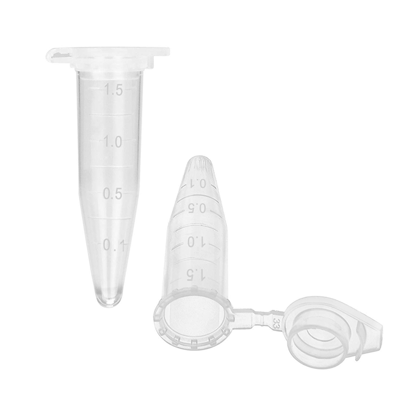 3000Pcs Mini Centrifuge Tubes 1.5Ml Raduated Clear Plastic Centrifuge Vials with Flat-Top Snap Cap