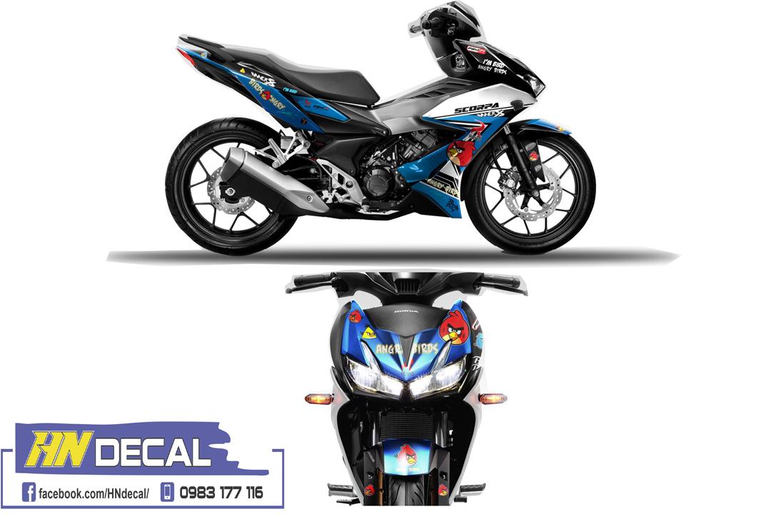 Tem Trùm Winner X Xanh Trắng Angry Birds