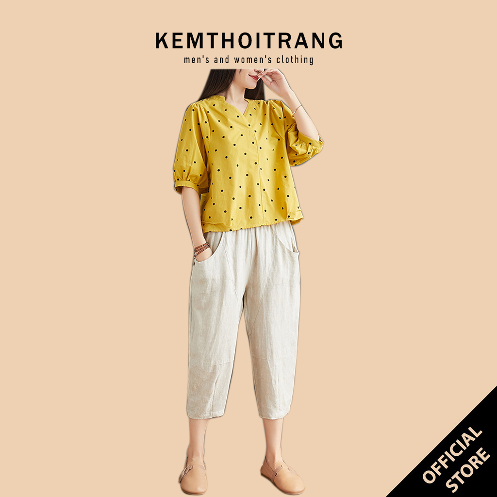 Set bộ thời trang họa tiết chấm bi siêu đẹp phù hợp mọi lứa tuổi