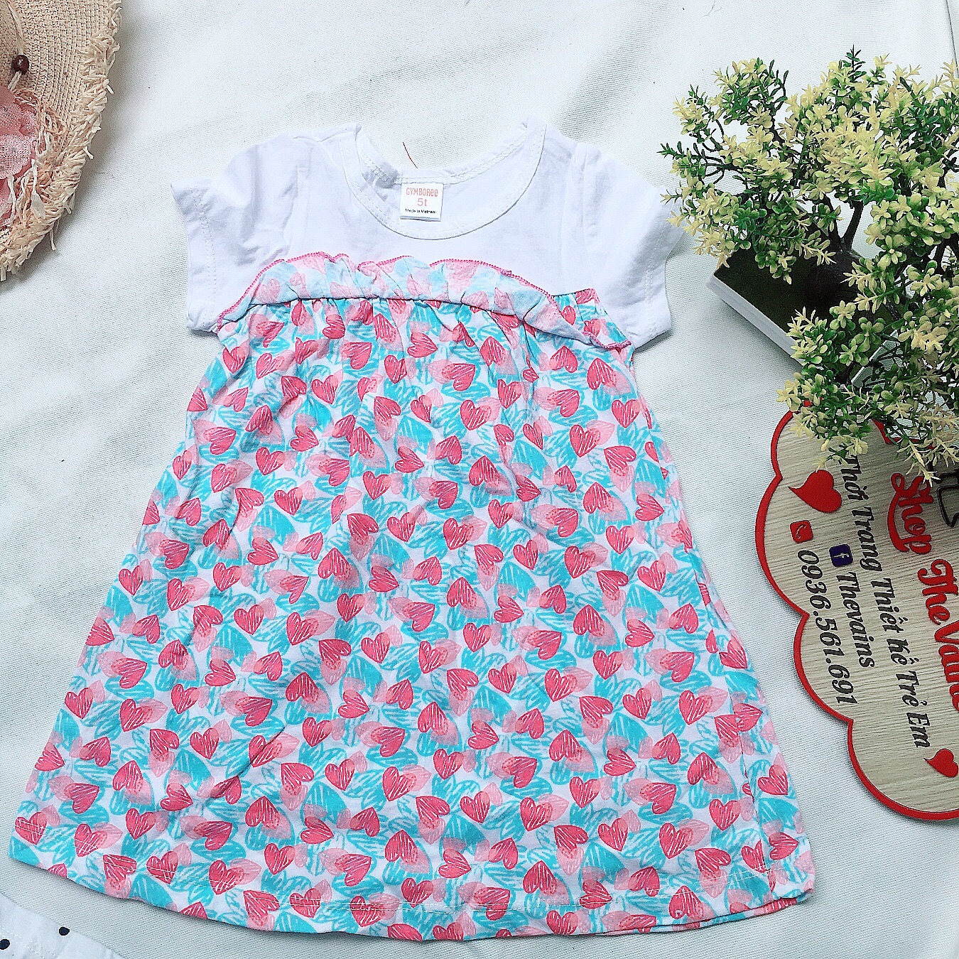 Váy bé gái cotton xuat nhat sale 90k?? chỉ còn 55 k