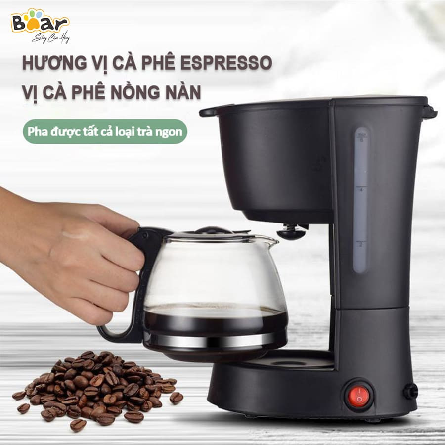 Máy Pha Cafe Cho Nhà Hàng, Cửa Hàng Cà Phê, Gia Đình, Máy Pha Cà Phê Bear CF-B06V2, Không Đến 1 Phút Chờ Để Có Sẵn Ly Cà Phê Nóng Thơm Ngon Cho Bạn Và Mọi Người Cùng Thưởng Thức, Đảm Bảo Cho Bạn Luôn Sẵn Có Ly Cà Phê Nóng
