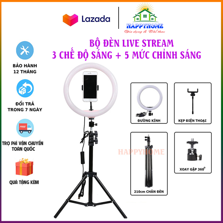 [ NEW] - Bộ Đèn livestream size 26cm Hỗ trợ ánh sáng Chụp Ảnh, Make Up Trang Điểm, Chụp ảnh sản phẩm 3 Chế Độ Sáng - Đèn livestream 45cm, đèn livestream giá rẻ, đèn livestream để bàn, đèn led trang trí