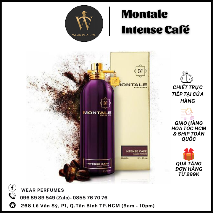Nước hoa unisex Montale Intense Cafe - Hấp dẫn, Trầm ấm, Chững chạc - Fullsize và Chiết