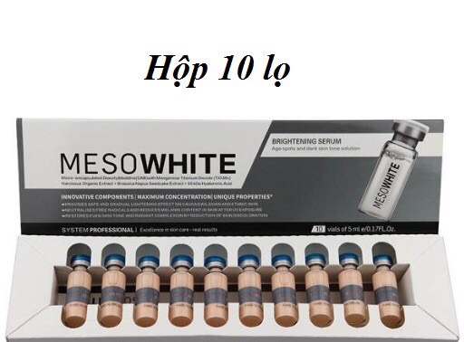Cấy Phấn MesoWhite Dùng Trong Spa - Loại 1 (Hộp 10 lọ) -Cam Kết Hàng Chuẩn