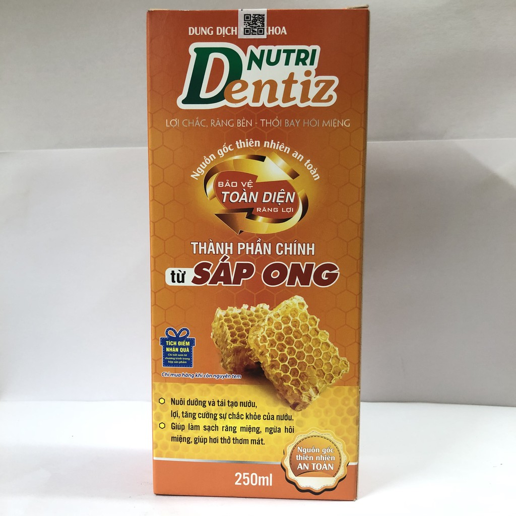 Nước súc miệng NutriDentiz 250ml viêm lợi, hôi miệng