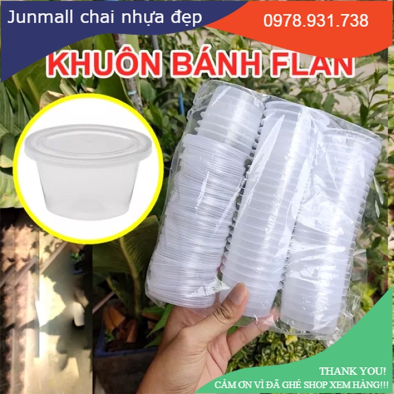 Combo 50 hũ flan khuôn bánh flan