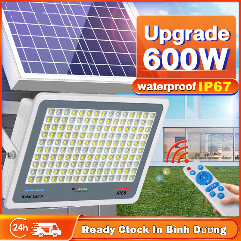 Bosun 2023 Upgrade 7IN1 500W đèn led năng lượng mặt trời IP67 ngoài trời không thấm nước đèn led siêu sáng with remote control solar light Áp dụng cho trong nhà và ngoài trời