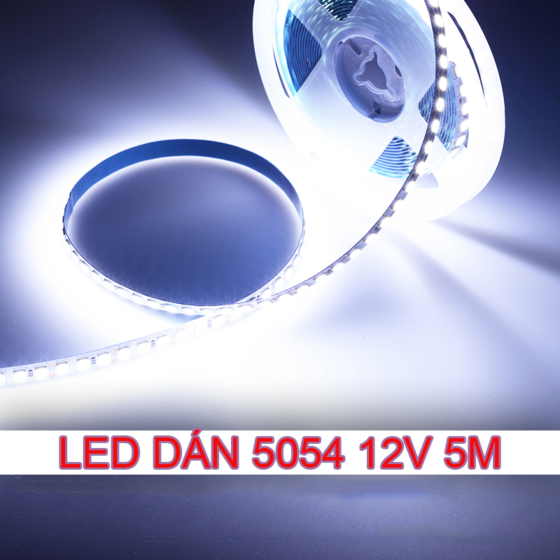 LED Dây Dán 5054 5m 12V - Đủ Màu - Siêu Sáng - Siêu Bền Cuộn Led Dán Đơn Sắc,Dán Viền Tủ, Trang Trí