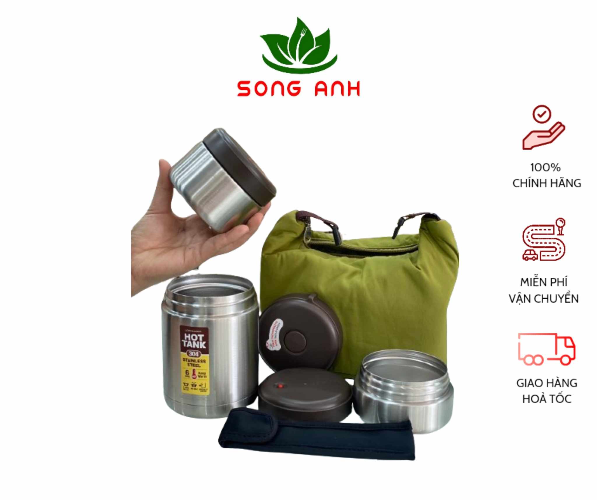 Bộ 3 hộp cơm giữ nhiệt Lock&Lock Mushroom LHC8025SLV