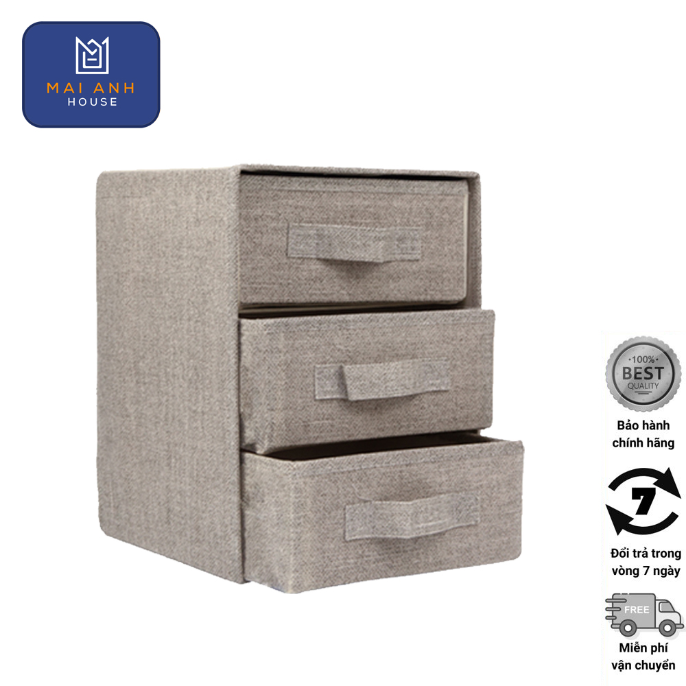 Tủ vải mini ngăn kéo 3 tầng Mai Anh House MA35 DAISO