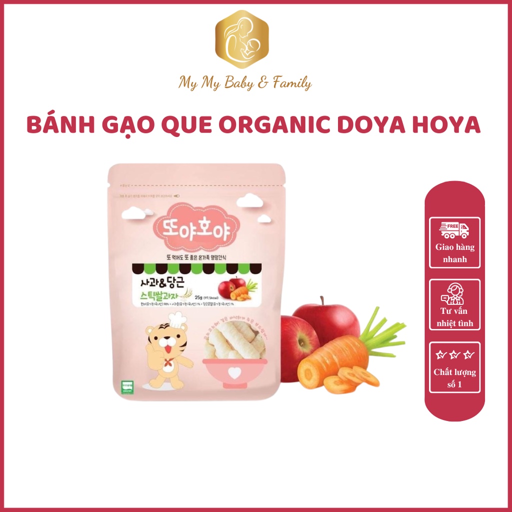 Bánh gạo que Organic Doya Hoya cho bé từ 7 tháng