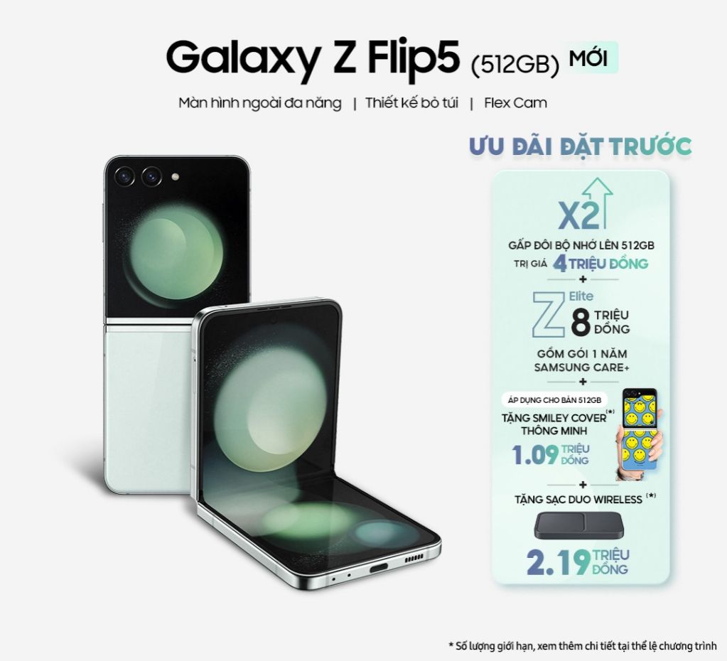 Điện thoại Samsung Galaxy Z Flip5 512GB