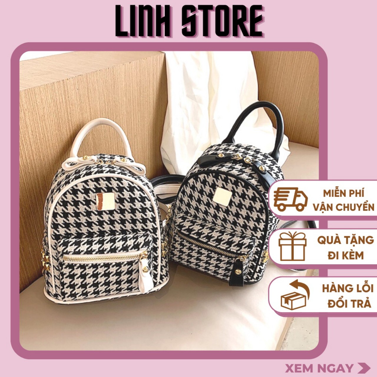 Balo Mini, Balo nữ, Balo đi chơi balo nữ học sinh phong  cách Hàn Quốc (Linhstore2021)