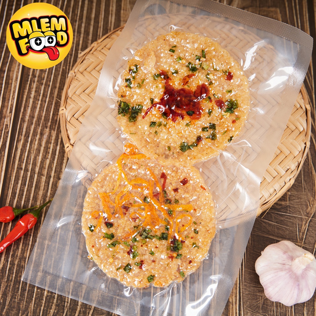 Cơm cháy mix 2 vị khô bò khô gà hút chân không nhà MLEM FOOD bao ngon.