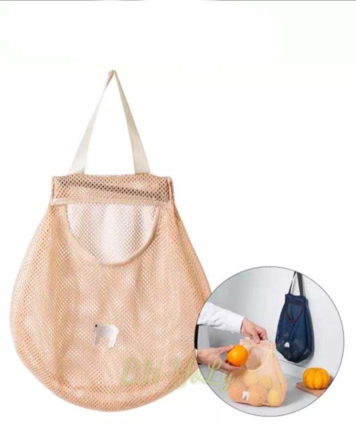 Túi lưới đựng hành tỏi củ quả nhỏ gọn tiện dụng cho nhà bếp