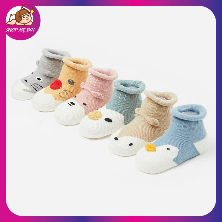 Tất trẻ em, tất cute không viền cổ cao chống trơn trượt, giữ ấm chân cho bé - Tất trẻ em chống trơn trượt, tất cute cho bé, tất giữ ấm chân trẻ em