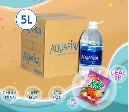 [SẢN PHẨM KHÔNG BÁN] Thùng 4 Chai Nước Suối Tinh Khiết Đóng Chai Aquafina Chai Nhựa 5l HSD 150523