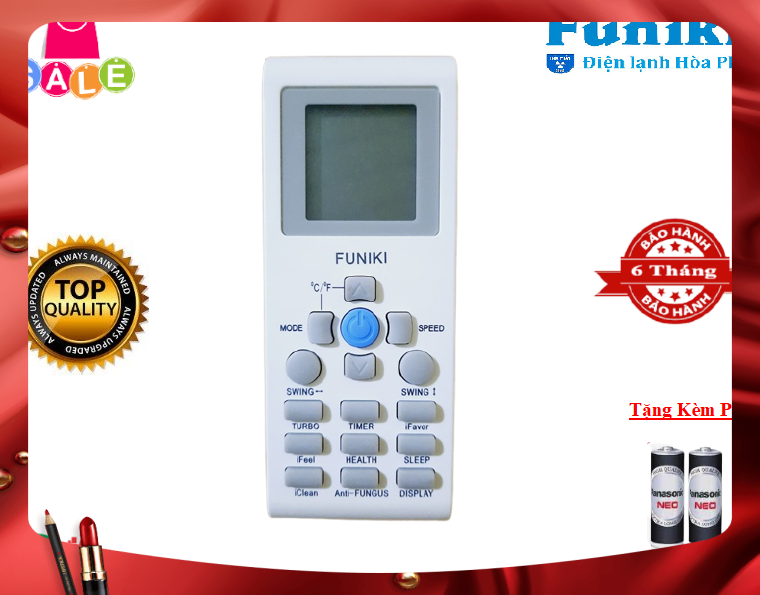 Remote Điều khiển từ xa điều hòa Funiki- Hàng chính hãng theo máy,mới 100% -Tặng kèm PIN
