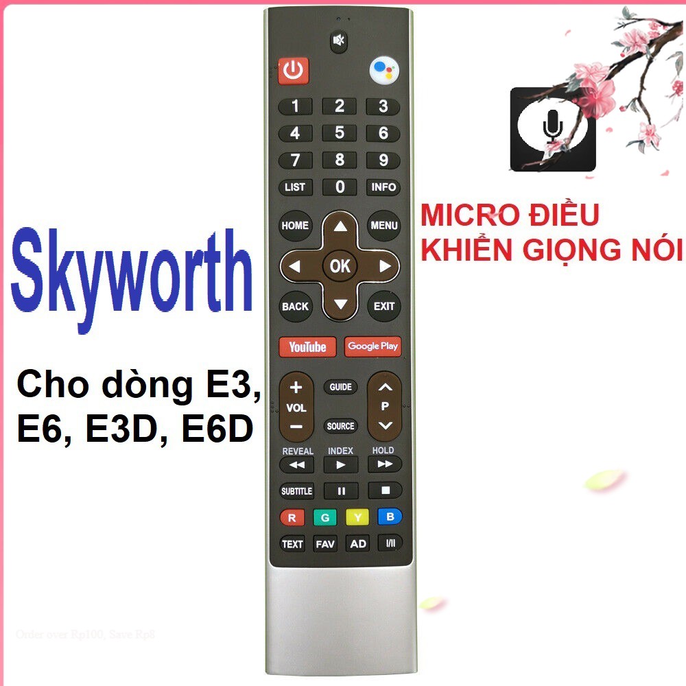 Remote điều khiển tivi Skyworth 2019 dòng E6