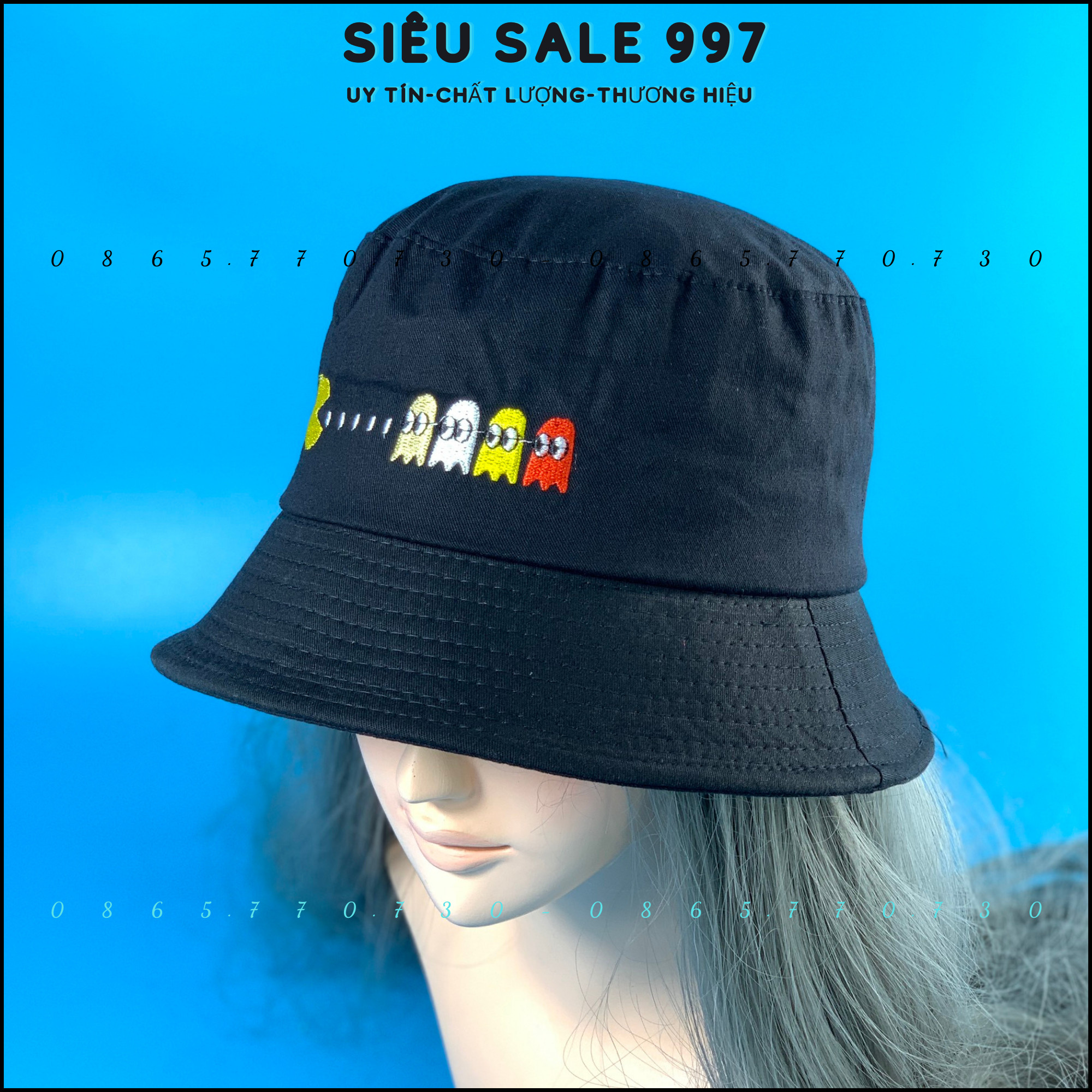 Nón Bucket Game Vô Diện - Mũ Bucket Thêu Siêu Đẹp