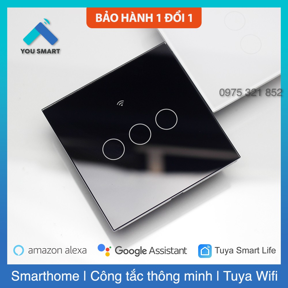 Công Tắc Thông Minh Vuông Wifi Tuya Smartlife 1-2-3-4 Nút.