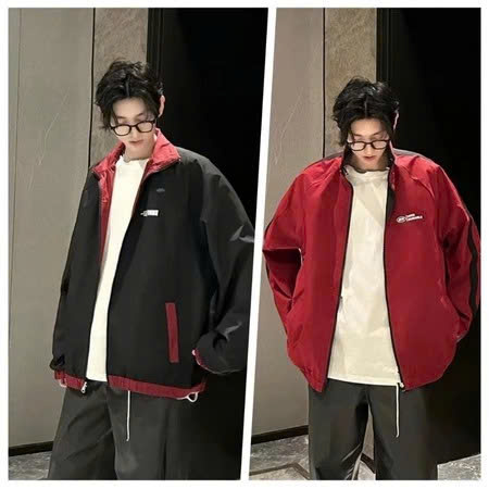 Áo Khoác Gió Unisex Nam Nữ Form Rộng – Phong Cách Streetwear mặc Được 2 Mặt, Chất Liệu Gió Tráng Bạc Chống Nước Cản Gió Bụi cực tốt