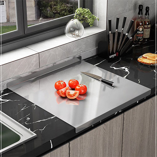 Thớt Bằng Thép Không Gỉ 304 Thớt Cán Thớt Khối Chặt Kháng Khuẩn Và Nấm Mốc Hộ Gia Đình Thớt Trái Cây Hai Mặt Bằng Nhựa Cán Bộ Dụng Cụ Nhà Bếp