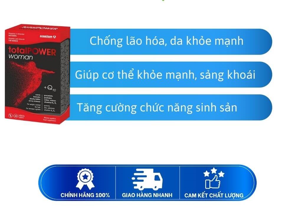TOTAL Power Woman - Viên uống bổ sung vitamin và khoáng chất chuyên biệt dành cho nữ