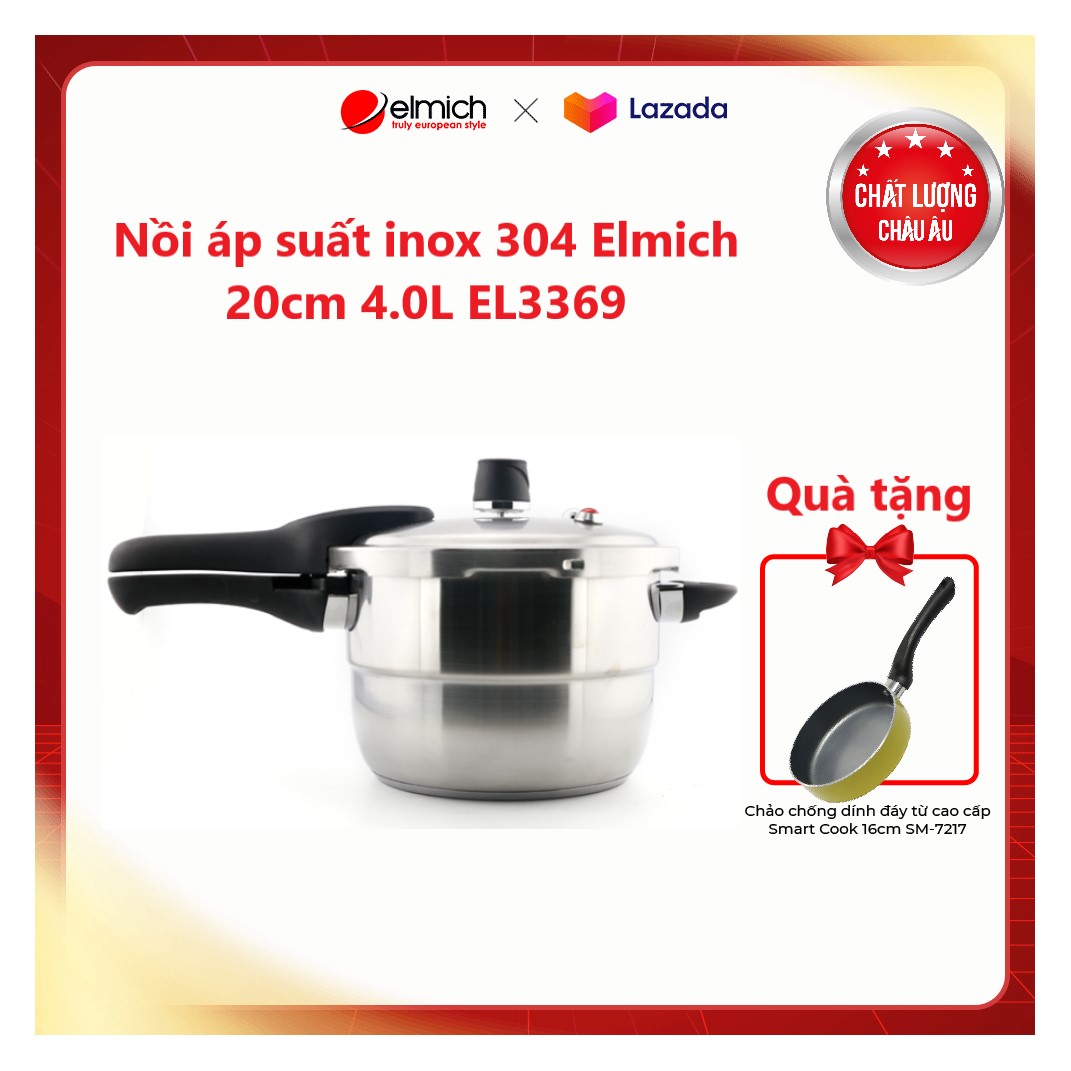 Nồi áp suất inox 304 Elmich EL3369 20cm 4.0L