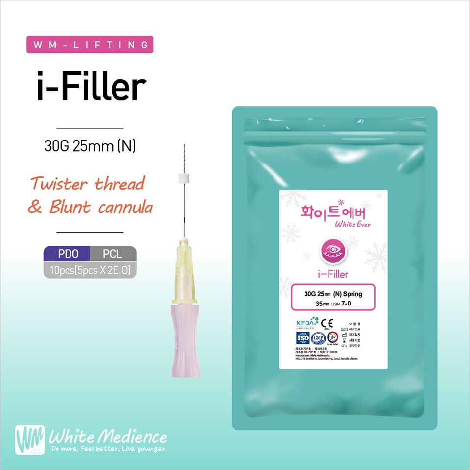 Chỉ thẩm mỹ - chỉ i-filler - làm đầy, giảm thâm, xóa nhăn vùng bọng mắt - white medience