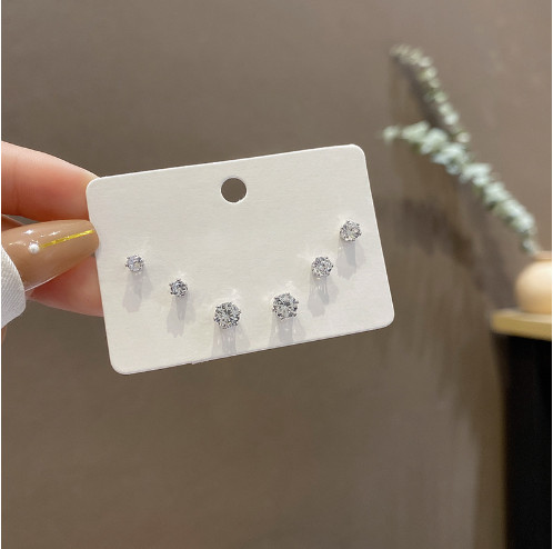 Bông tai nụ đá khuyên tai Silver đẹp nhiều size có bán lẻ 1 chiếc - Chily fashion